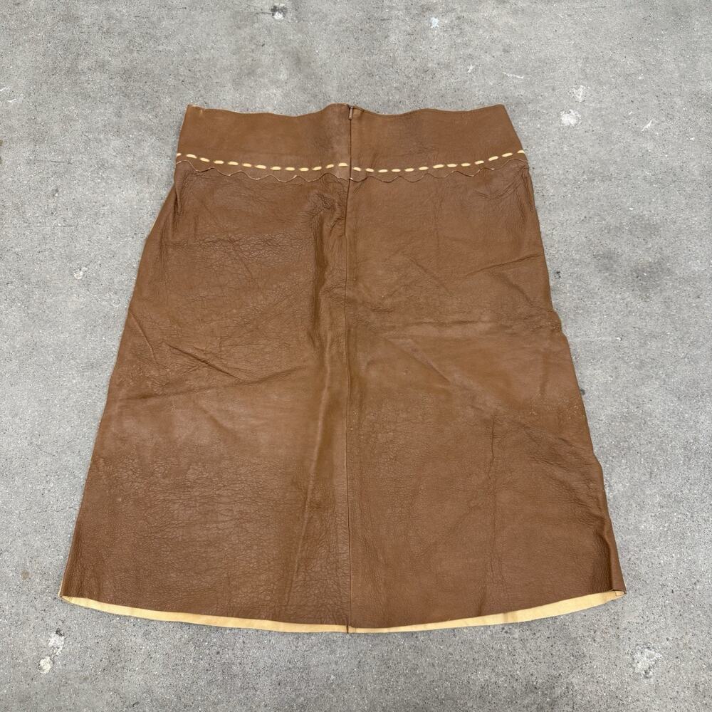 NEW WITH TAGS ARDEN B WOMENS GENUINE LEATHER SKIRT BOHO SIZE 6 ZIP